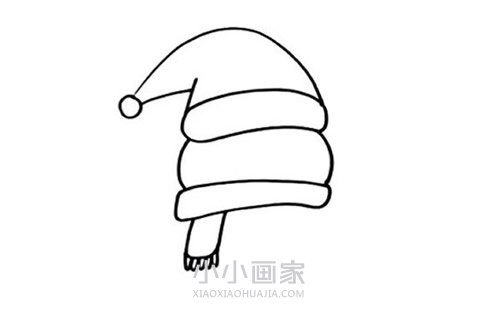 圣诞雪人简笔画画法图片步骤步骤3