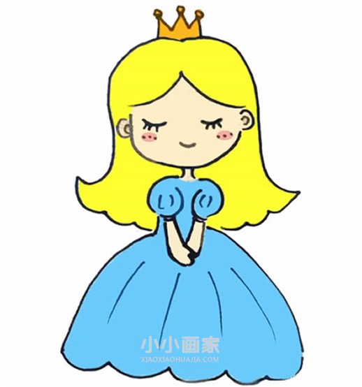 绘本故事美丽公主简笔画画法图片步骤