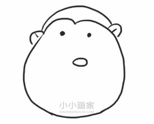 黑白大猩猩简笔画画法图片步骤步骤4