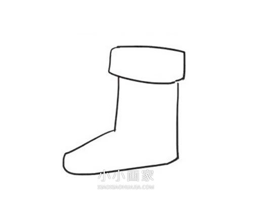 彩色圣诞袜子简笔画画法图片步骤步骤3