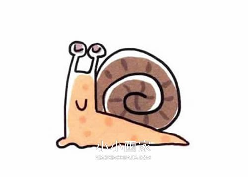 绘本故事彩色臭屁蜗牛简笔画画法图片步骤