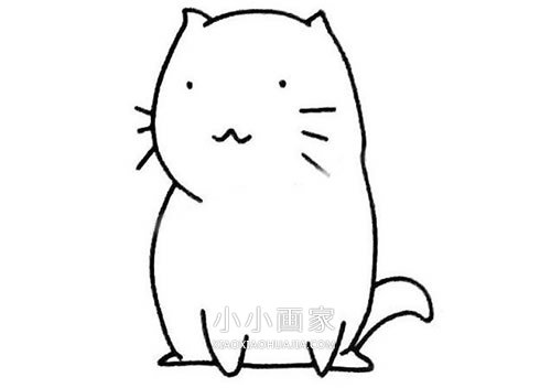 绘本故事囧囧小猫简笔画画法图片步骤