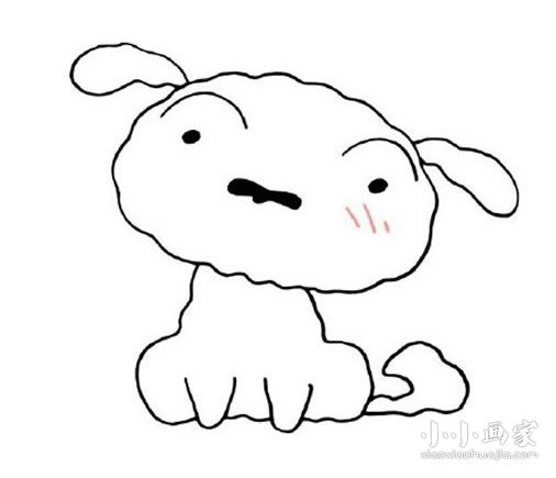 绘本故事蜡笔小新小白简笔画画法图片步骤