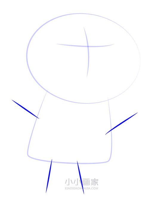 小猪佩奇小马帕蒂简笔画画法图片步骤步骤3