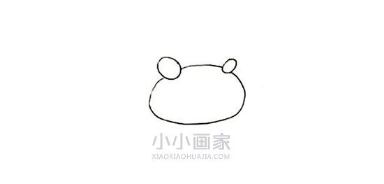 爱跳绳的大熊猫简笔画画法图片步骤步骤3