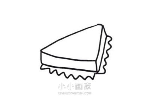 美味三明治简笔画画法图片步骤步骤3