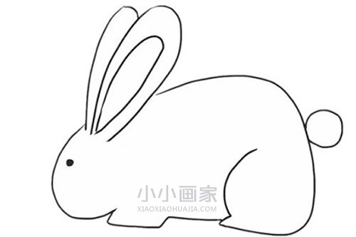绘本故事黑白兔子简笔画画法图片步骤