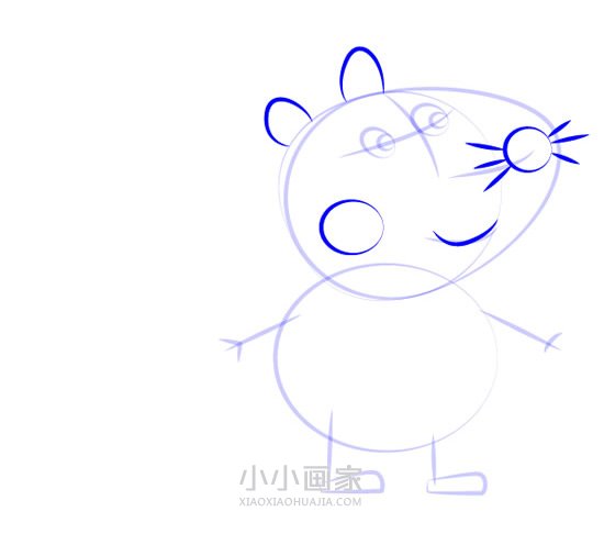 小猪佩奇松鼠西蒙简笔画画法图片步骤步骤5