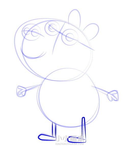 小猪佩奇小马佩德罗简笔画画法图片步骤步骤8