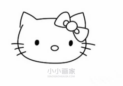 彩色凯蒂猫简笔画画法图片步骤步骤4