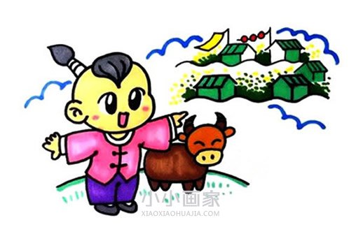 儿童清明节简笔画画法图片步骤步骤1