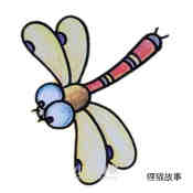 绘本故事彩色蜻蜓简笔画画法图片步骤