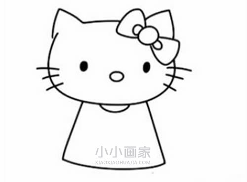 彩色凯蒂猫简笔画画法图片步骤步骤5