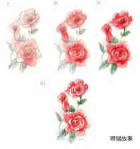 玫瑰花丛简笔画画法图片步骤