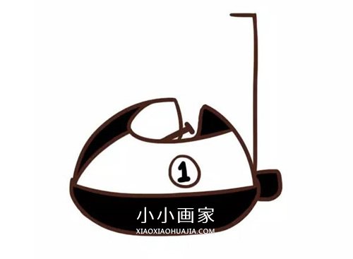可爱的碰碰车简笔画画法图片步骤步骤1