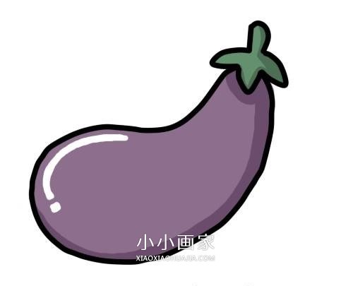彩色茄子简笔画画法图片步骤步骤1