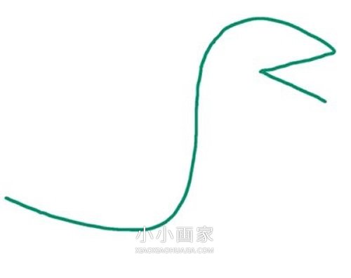 《小猪佩奇》乔治的恐龙简笔画画法图片步骤步骤3