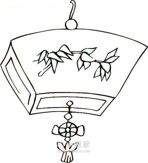 春节灯笼简笔画画法图片步骤步骤4