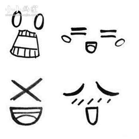 卡通人物表情简笔画画法图片步骤步骤7