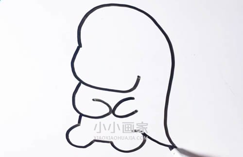 搞笑小恐龙简笔画画法图片步骤步骤5