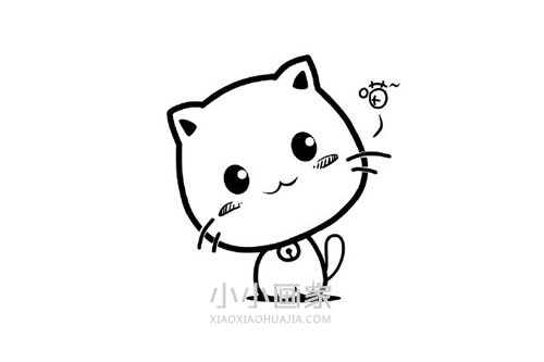 绘本故事喵喵叫小猫咪简笔画画法图片步骤