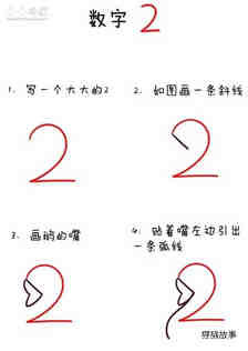 数字2简笔画鹅画法图片步骤步骤1