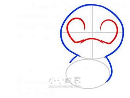 可爱卡通海豹简笔画画法图片步骤步骤4