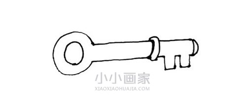 古朴的钥匙简笔画画法图片步骤步骤5