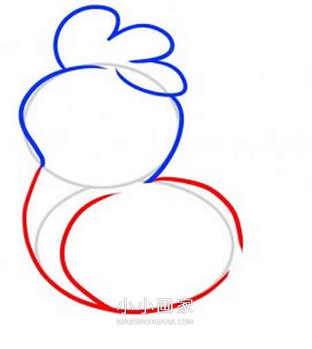 简单公鸡简笔画画法图片步骤步骤4