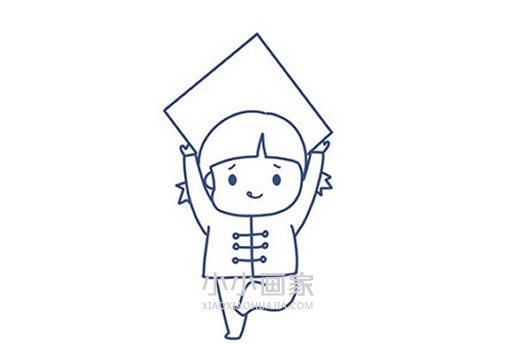 福气娃娃简笔画画法图片步骤步骤6