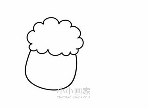 彩色卡通小绵羊简笔画画法图片步骤步骤2