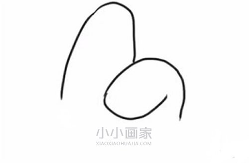 扮兔子的萌宝宝简笔画画法图片步骤步骤2