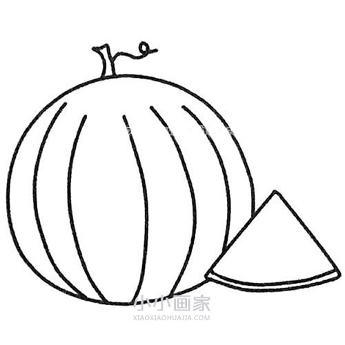 简单大西瓜简笔画画法图片步骤步骤4