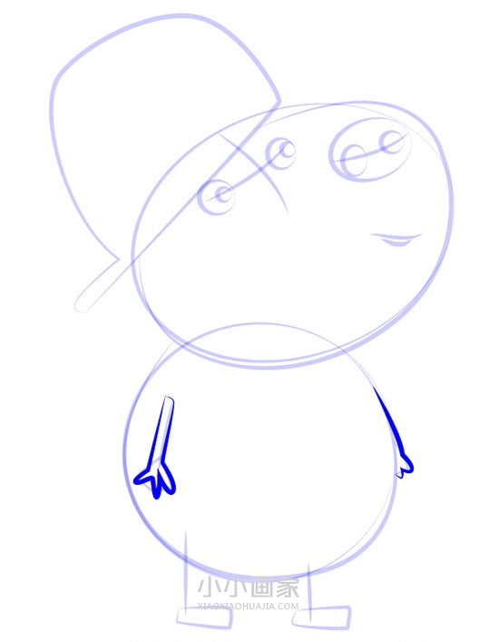 小猪佩奇小马皮特简笔画画法图片步骤步骤8