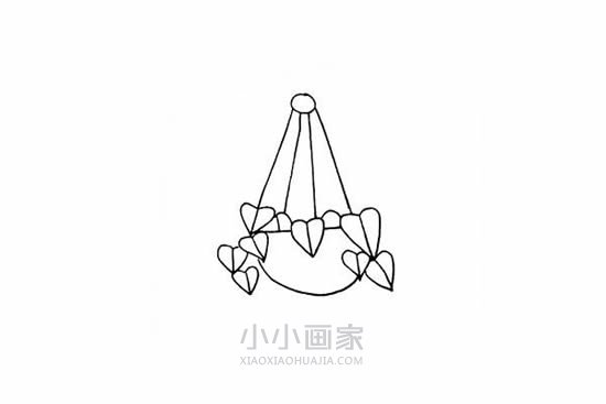 彩色吊兰简笔画画法图片步骤步骤7