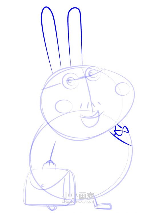 小兔瑞贝卡的爸爸简笔画画法图片步骤步骤8