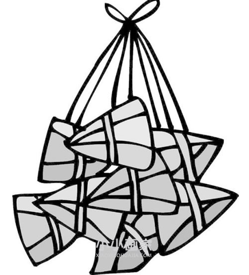 端午节粽子简笔画画法图片步骤步骤4