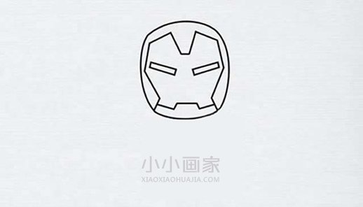 卡通钢铁侠简笔画画法图片步骤步骤2