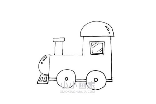 开动的火车头简笔画画法图片步骤步骤6