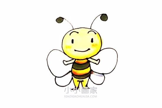 绘本故事可爱卡通蜜蜂简笔画画法图片步骤