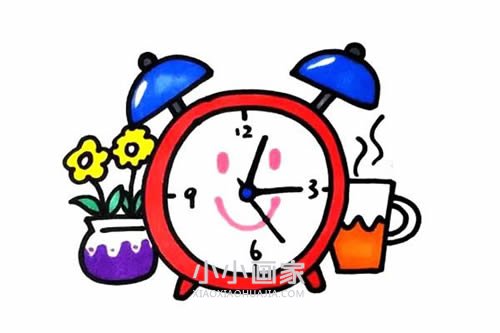 绘本故事彩色闹钟简笔画画法图片步骤