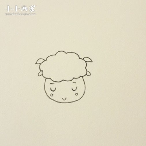 卡通彩色睡觉小绵羊简笔画画法图片步骤步骤6