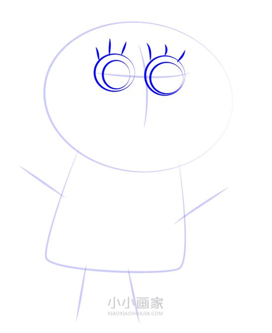 小猪佩奇小马帕蒂简笔画画法图片步骤步骤4