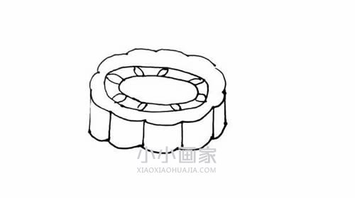 中秋月饼简笔画画法图片步骤步骤7