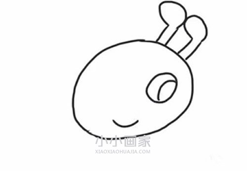 打招呼的小蚂蚁简笔画画法图片步骤步骤3