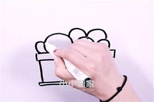 简单盆栽简笔画画法图片步骤步骤4