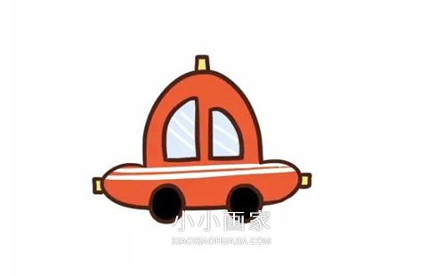 卡通出租车简笔画画法图片步骤步骤1