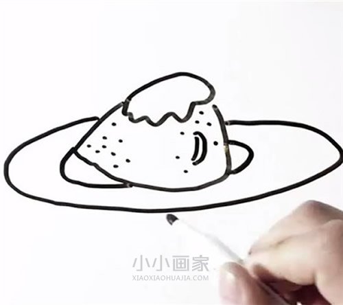 盘子里的粽子简笔画画法图片步骤步骤4