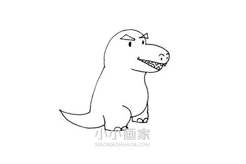 喷火恐龙简笔画画法图片步骤步骤4