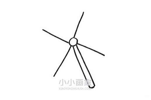 彩色风车简笔画画法图片步骤步骤3